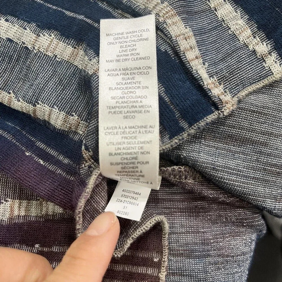 Chicos 1 Size Small Multicolor Stripe Rayon Cardigan Open Front Coverup Shawl - Picture 5 of 7